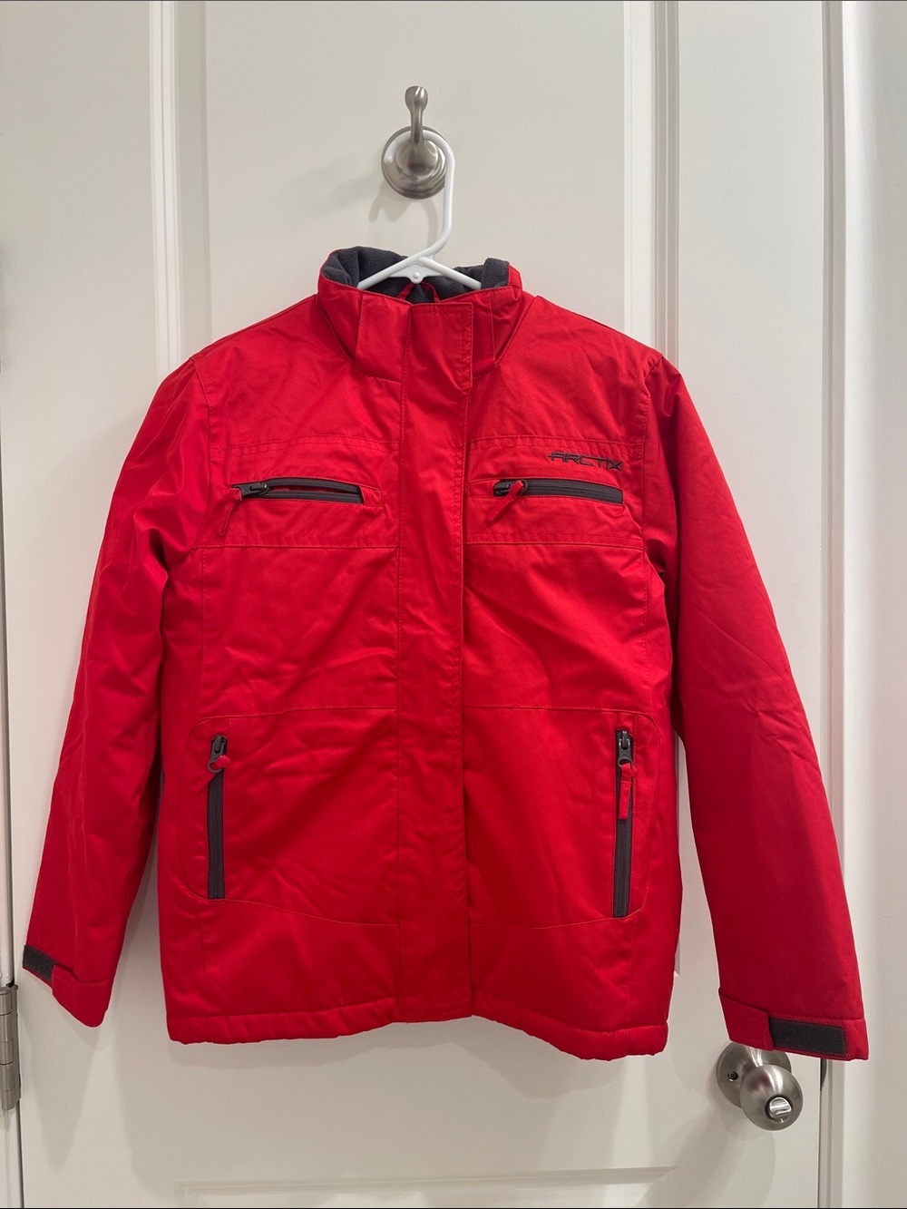 Arctix Kids  Red Puffer Ski Jacket with Zip Pockets by Arctix